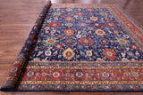 Blue Persian Fine Serapi Handmade Wool Rug - 11' 11" X 14' 10" - Golden Nile