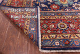 Blue Persian Fine Serapi Handmade Wool Rug - 11' 11" X 14' 10" - Golden Nile