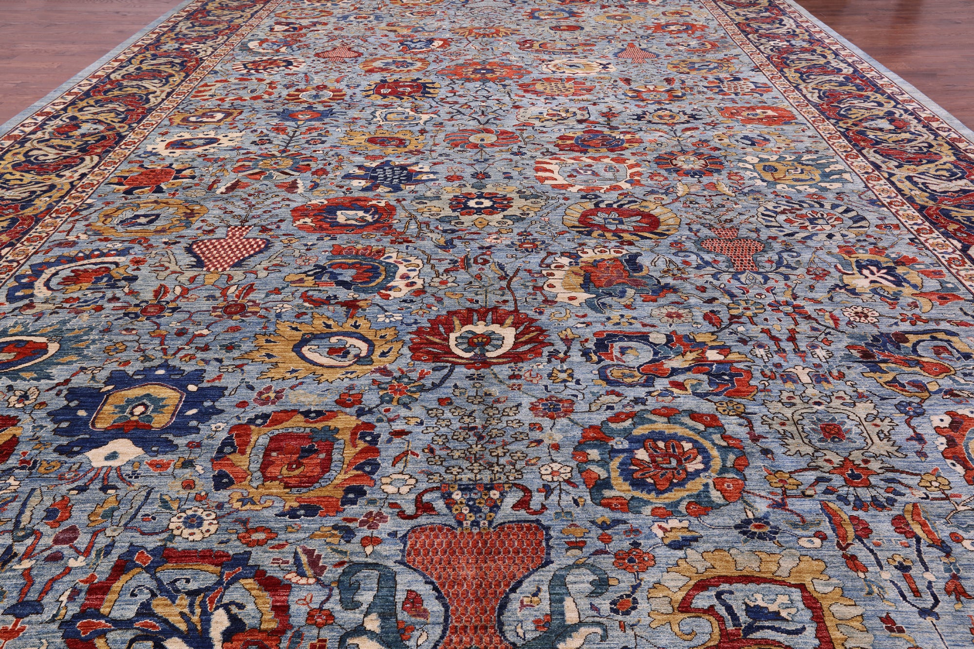 Persian Fine Serapi Handmade Wool Rug - 14' 4" X 24' 3" - Golden Nile