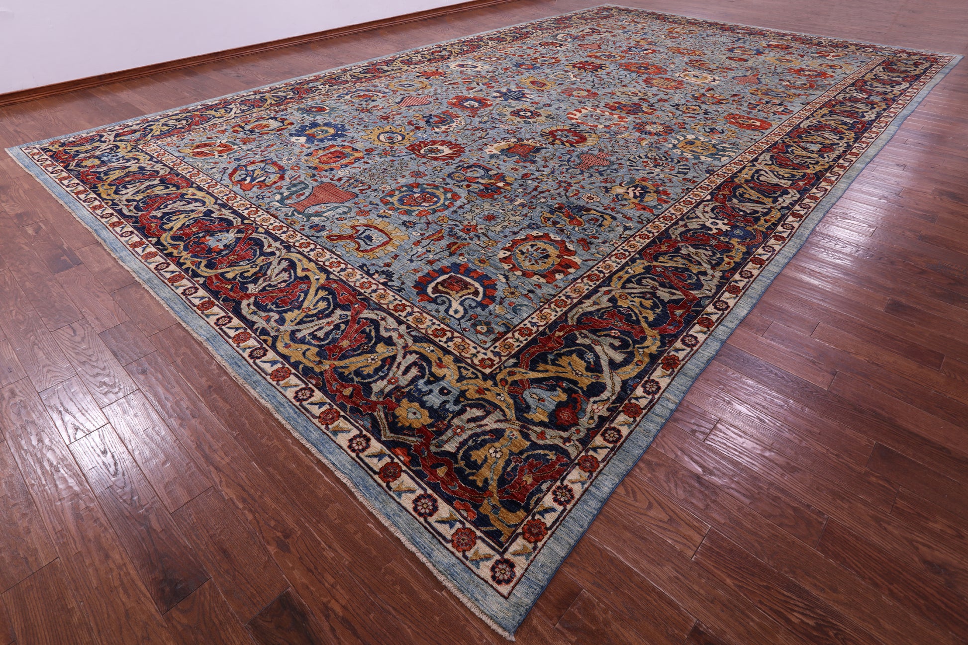 Persian Fine Serapi Handmade Wool Rug - 14' 4" X 24' 3" - Golden Nile