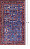 Blue Persian Fine Serapi Hand Knotted Wool Rug - 13' 10" X 22' 10" - Golden Nile
