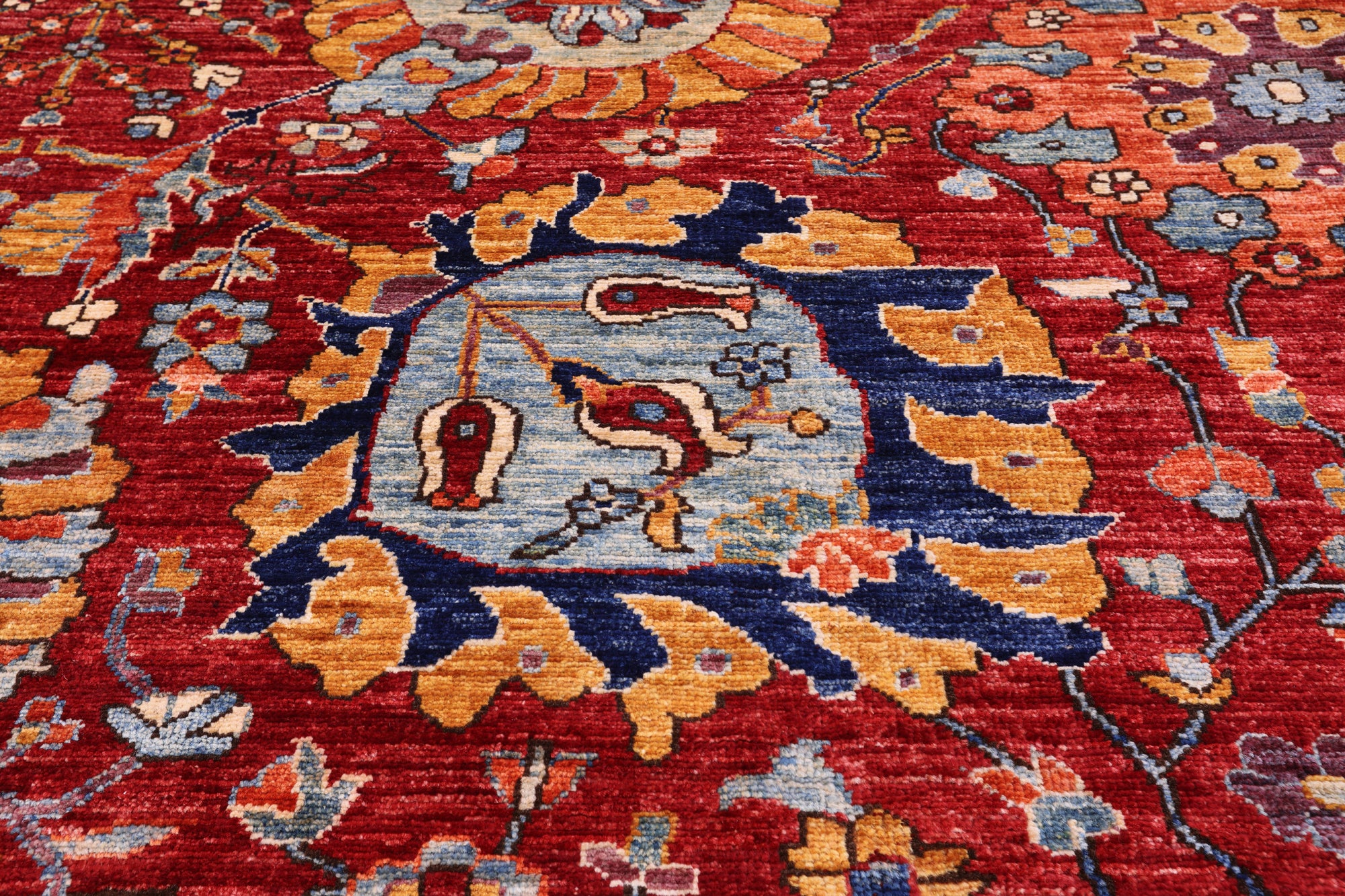 Persian Fine Serapi Hand Knotted Wool Rug - 14' 7" X 24' 1" - Golden Nile