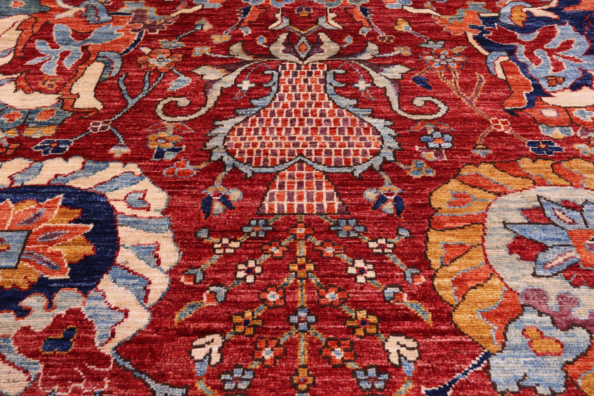 Persian Fine Serapi Hand Knotted Wool Rug - 14' 7" X 24' 1" - Golden Nile