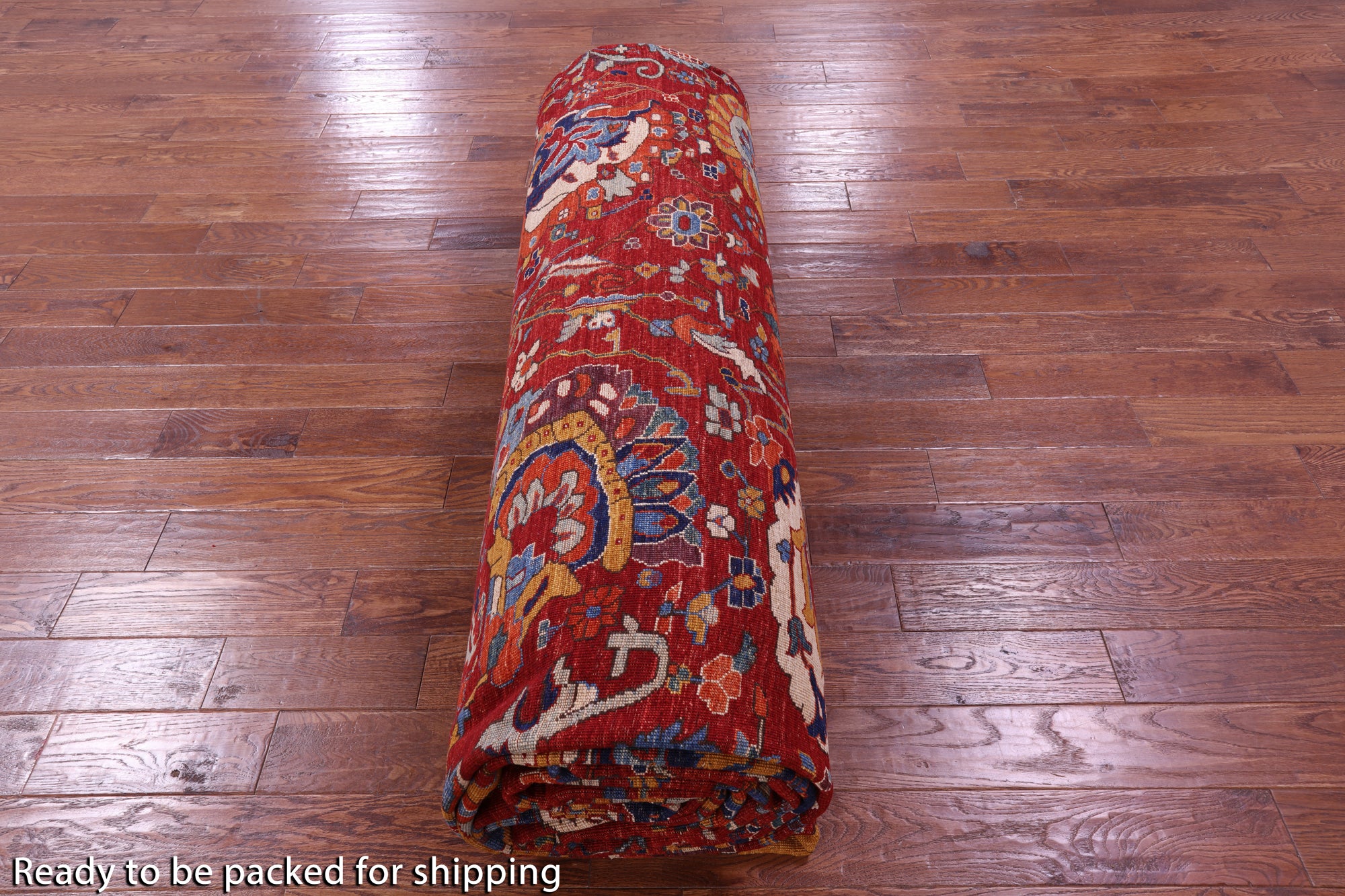 Persian Fine Serapi Hand Knotted Wool Rug - 14' 7" X 24' 1" - Golden Nile