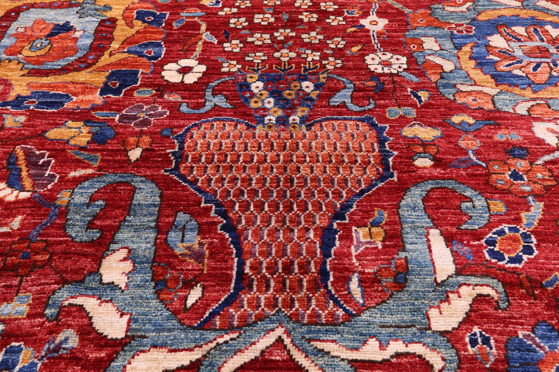 Persian Fine Serapi Hand Knotted Wool Rug - 14' 7" X 24' 1" - Golden Nile