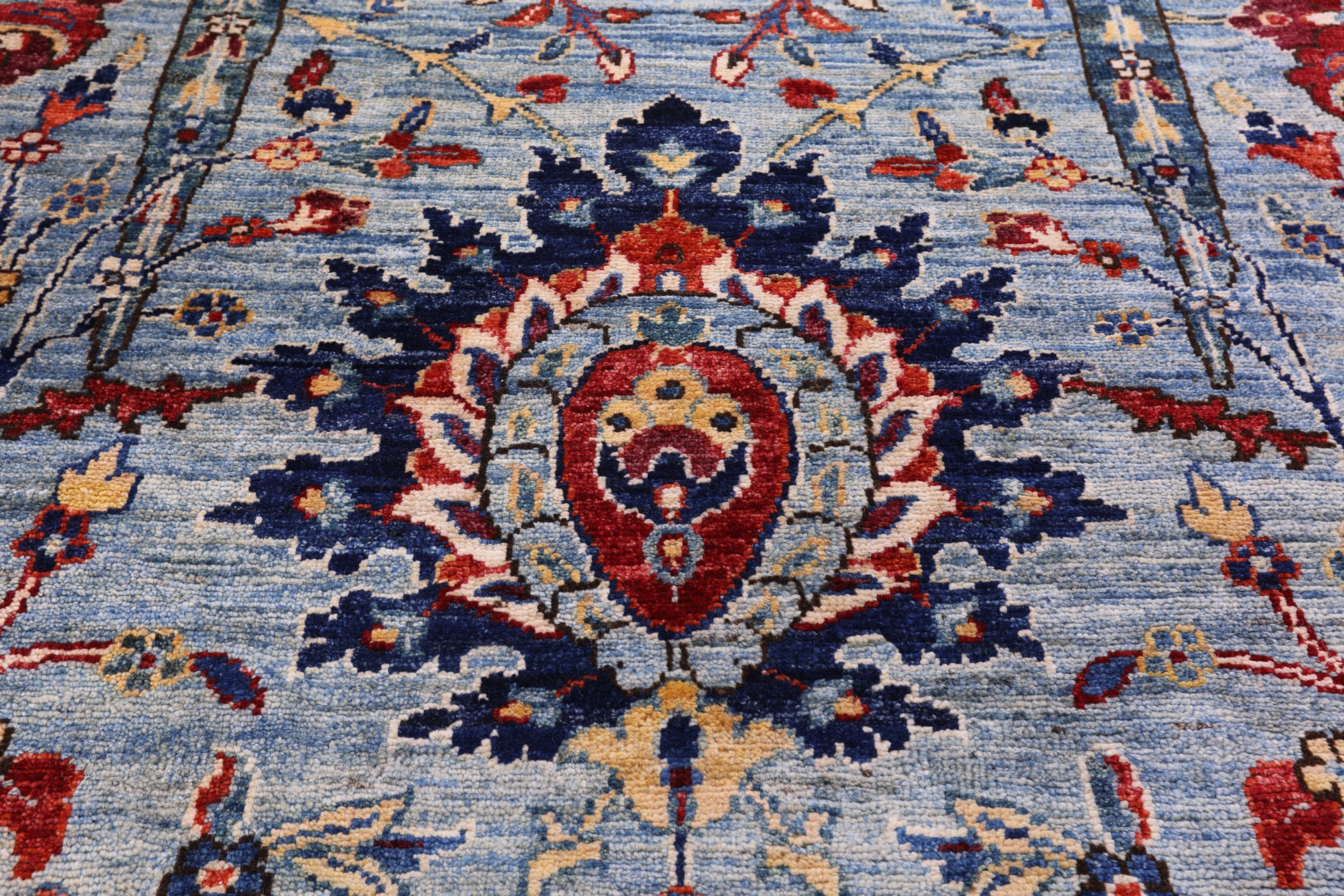 Persian Sickle Leaf Hand Knotted Wool Rug - 16' 3" X 22' 5" - Golden Nile