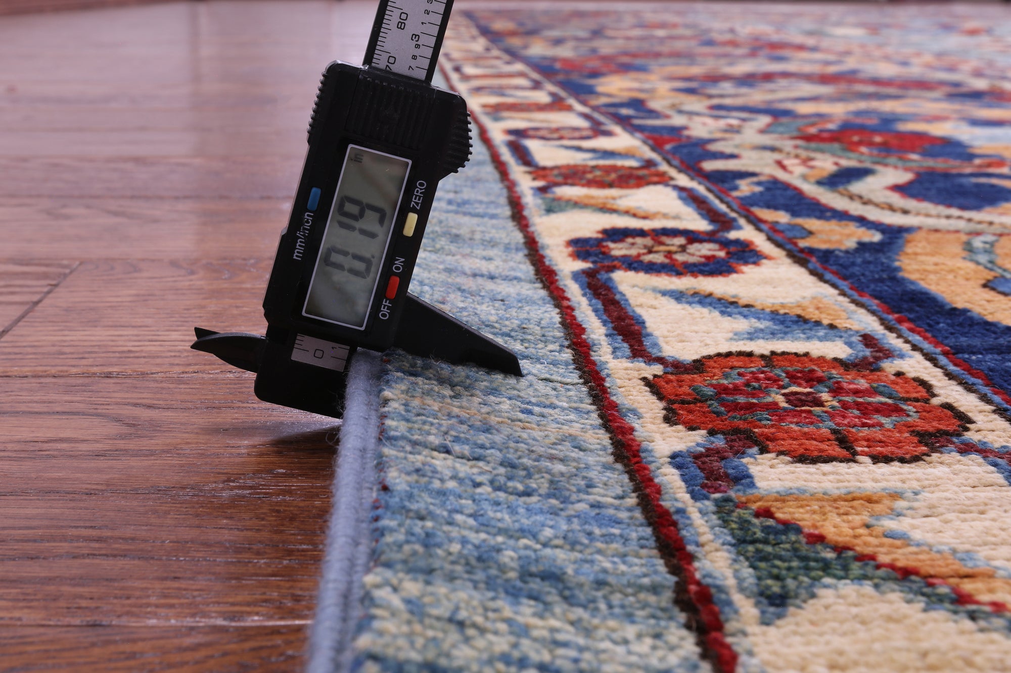 Blue Persian Fine Serapi Hand Knotted Wool Rug - 14' 5" X 23' 10" - Golden Nile