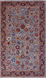 Blue Persian Fine Serapi Hand Knotted Wool Rug - 14' 5" X 23' 10" - Golden Nile