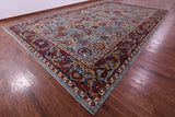 Blue Persian Fine Serapi Hand Knotted Wool Rug - 14' 5" X 23' 10" - Golden Nile