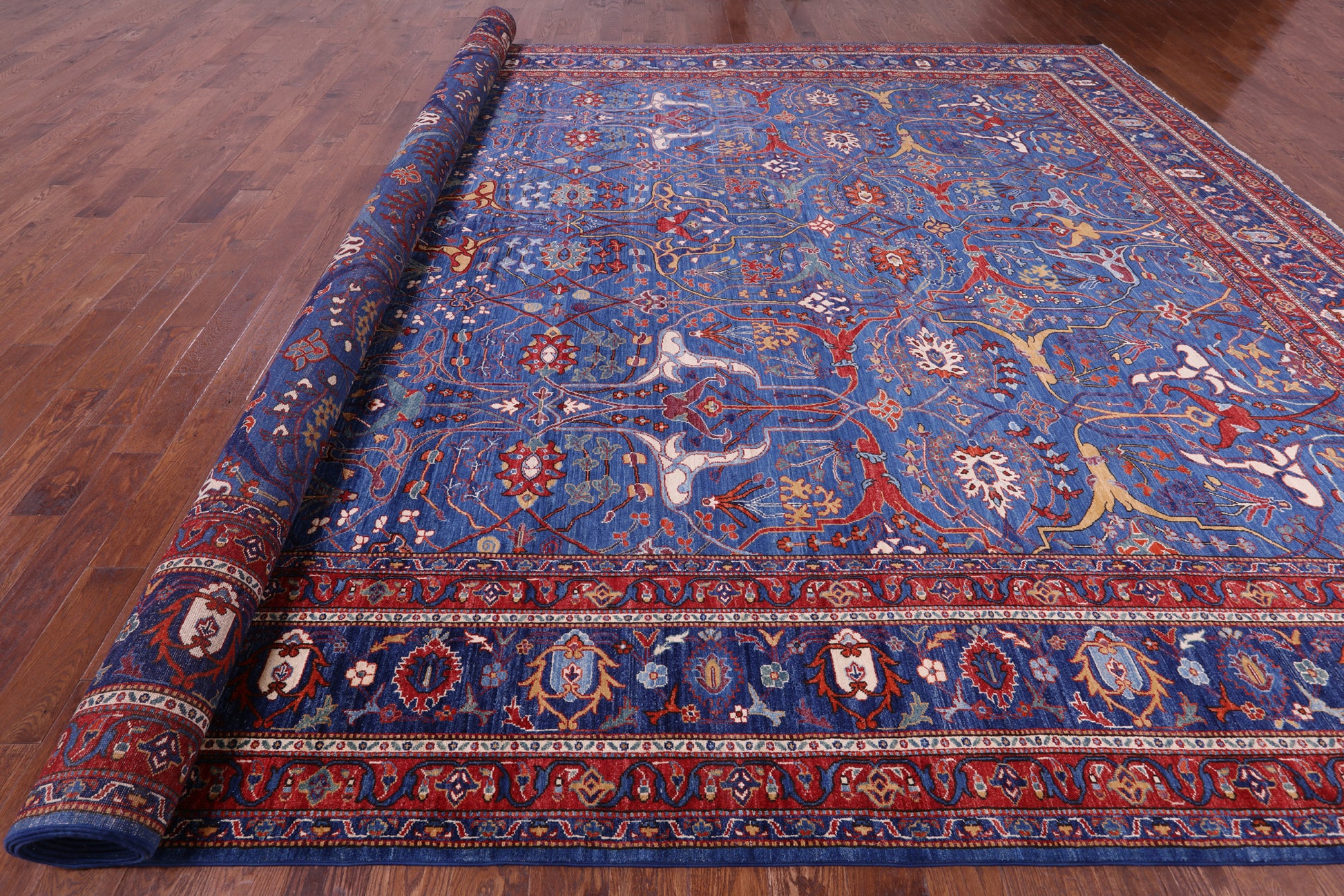 Persian Fine Serapi Hand Knotted Wool Rug - 13' 9" X 23' 5" - Golden Nile