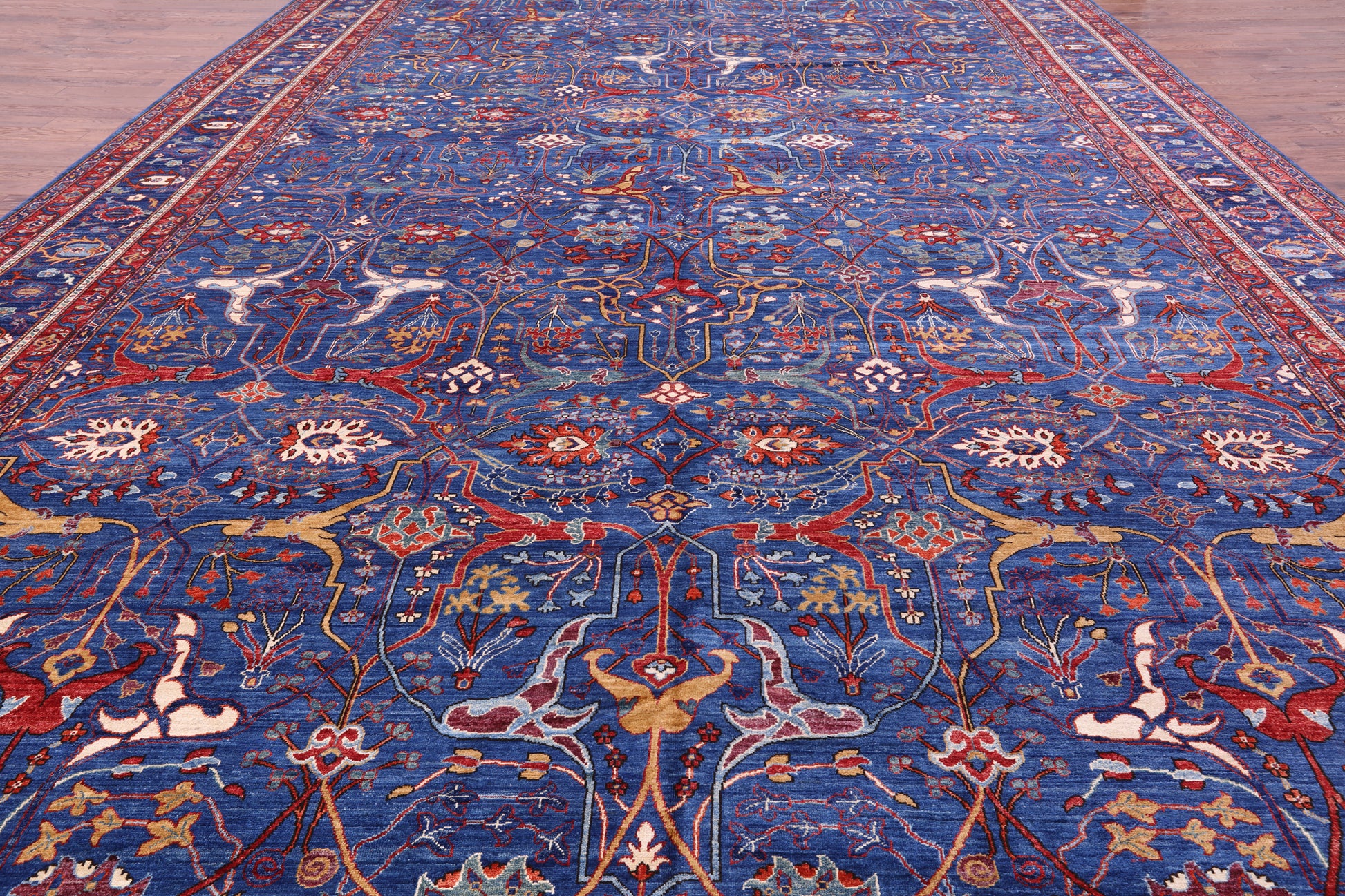 Persian Fine Serapi Hand Knotted Wool Rug - 13' 9" X 23' 5" - Golden Nile