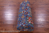 Blue Persian Fine Serapi Hand Knotted Wool Rug - 11' 9" X 15' 0" - Golden Nile