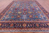 Blue Persian Fine Serapi Hand Knotted Wool Rug - 11' 9" X 15' 0" - Golden Nile