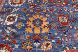 Blue Persian Fine Serapi Hand Knotted Wool Rug - 11' 9" X 15' 0" - Golden Nile