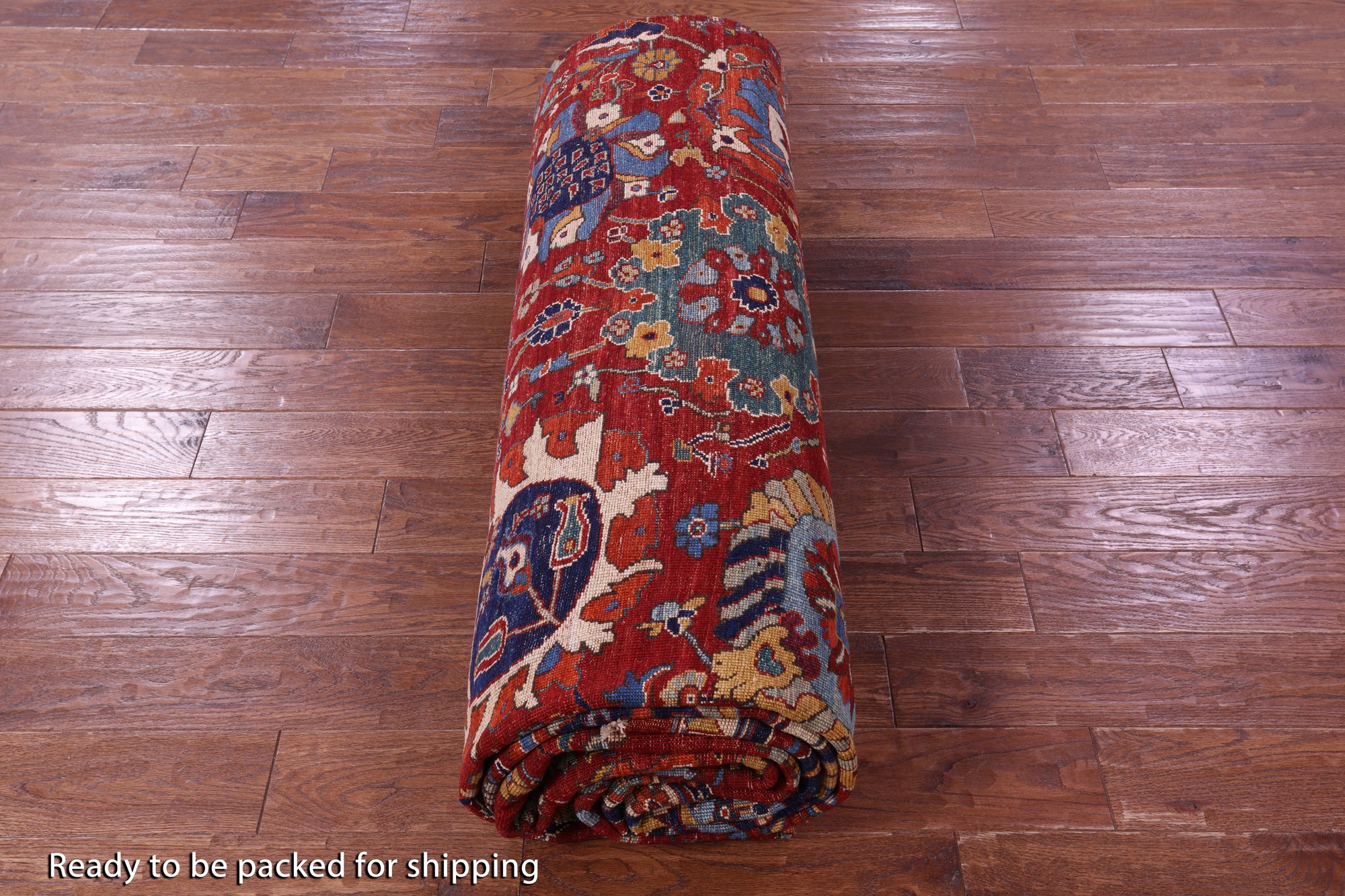 Persian Fine Serapi Hand Knotted Wool Rug - 11' 10" X 14' 8" - Golden Nile