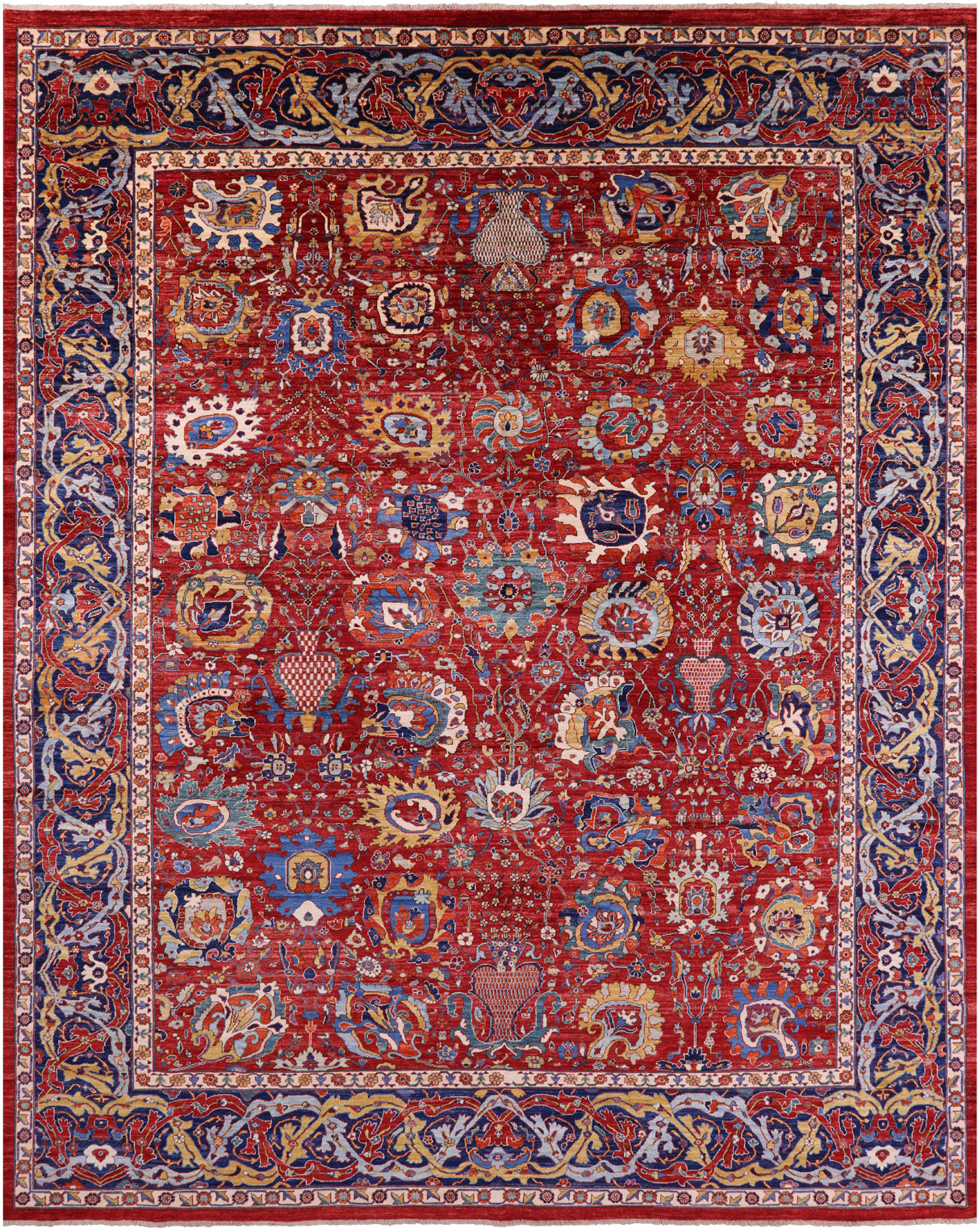 Persian Fine Serapi Hand Knotted Wool Rug - 11' 10" X 14' 8" - Golden Nile