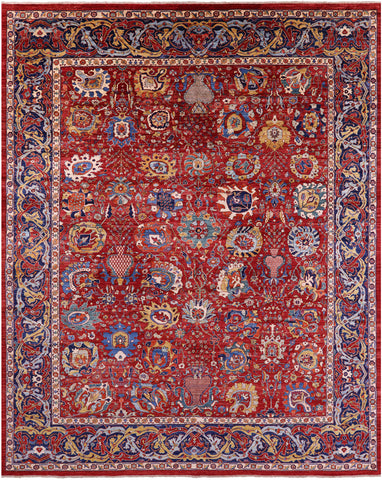 Persian Fine Serapi Hand Knotted Wool Rug - 11' 10