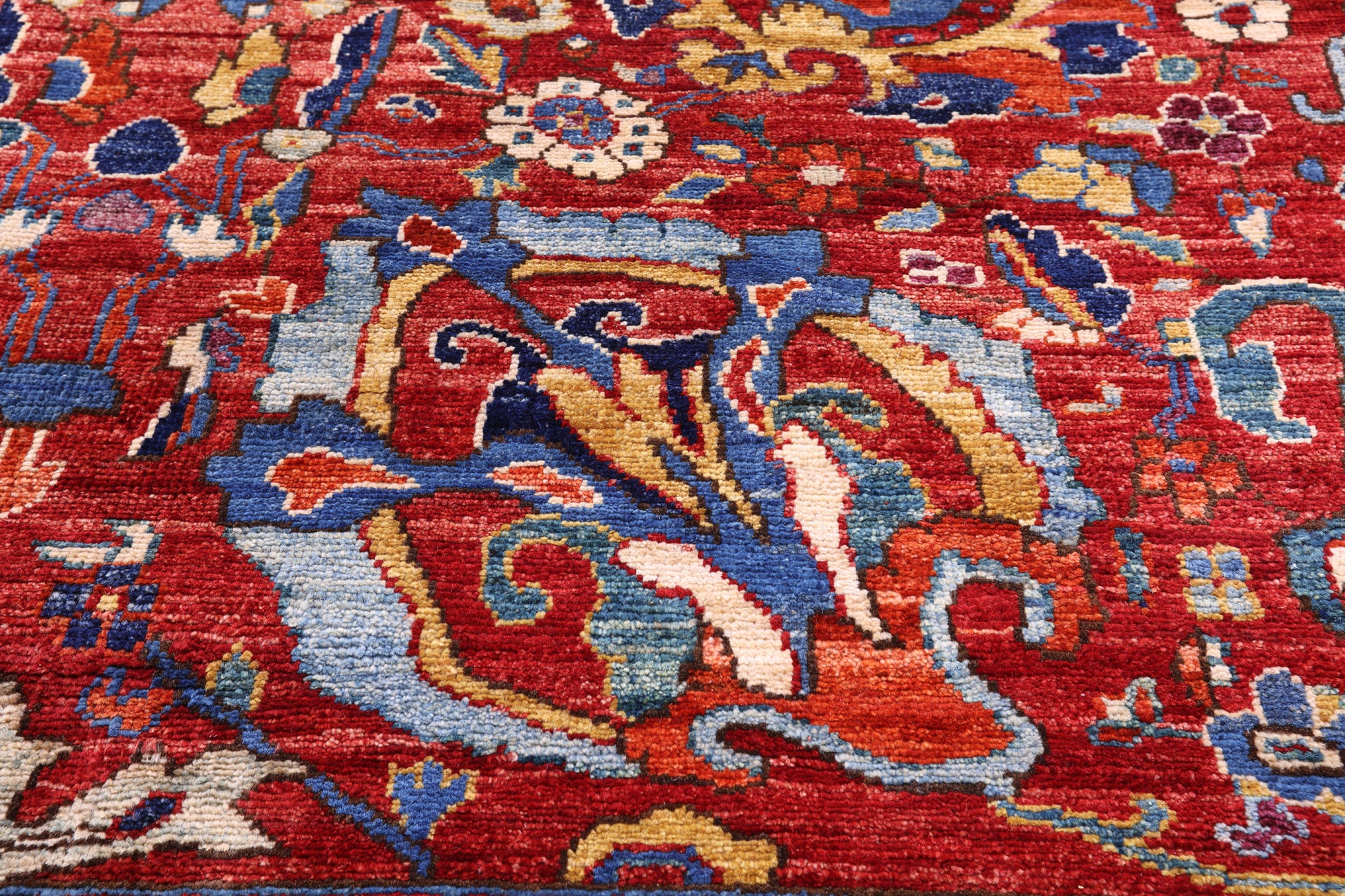 Persian Fine Serapi Hand Knotted Wool Rug - 11' 10" X 14' 8" - Golden Nile