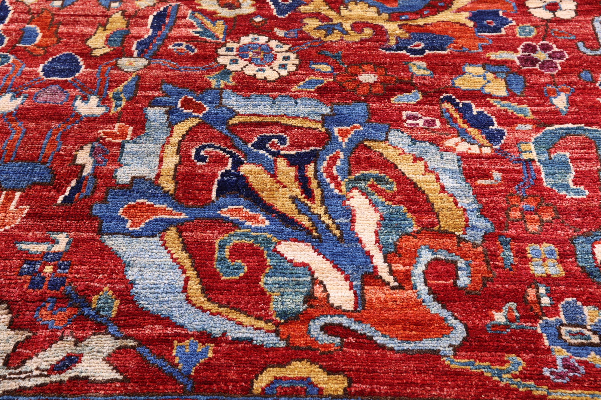 Persian Fine Serapi Hand Knotted Wool Rug - 11' 10" X 14' 8" - Golden Nile