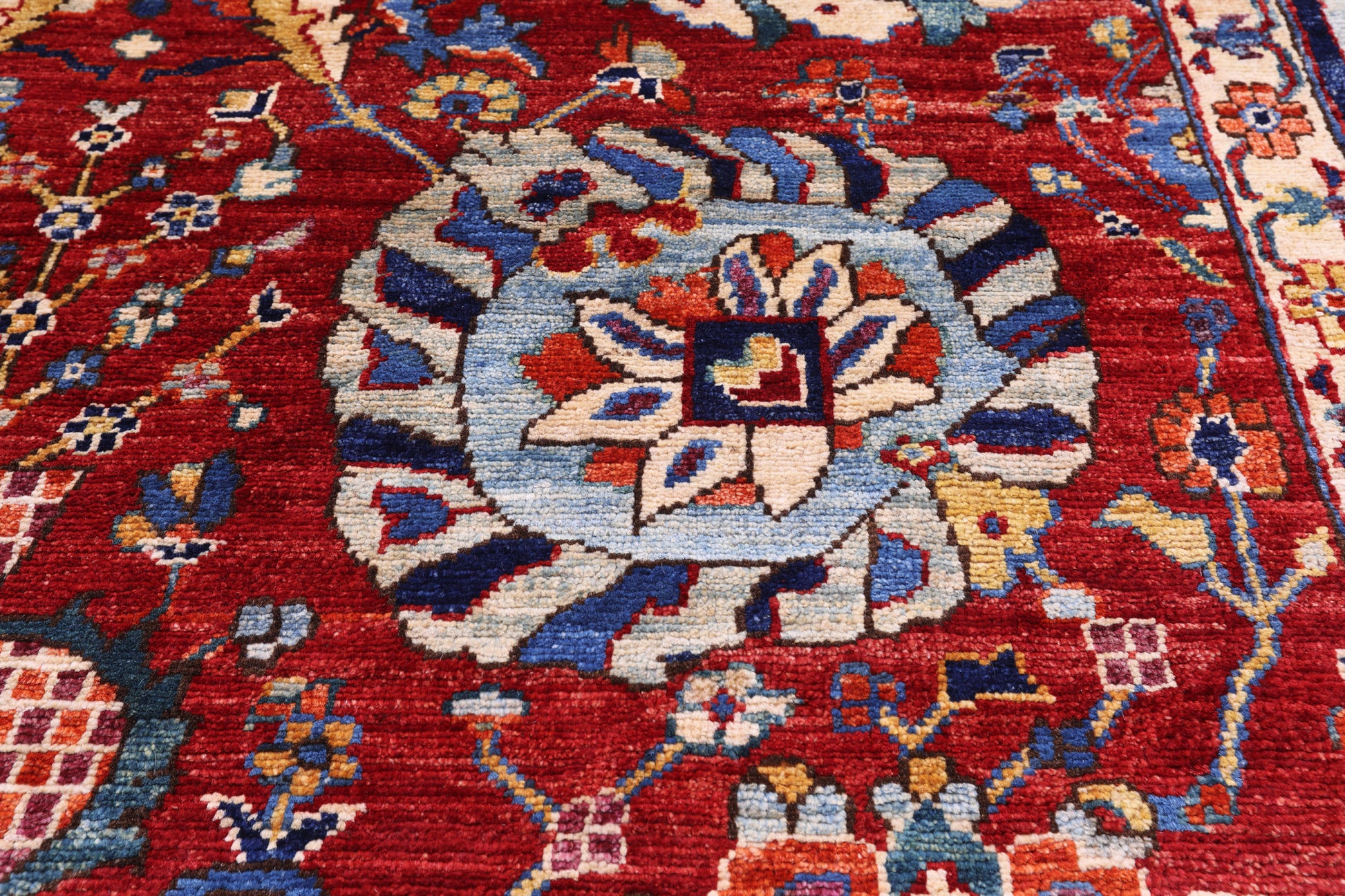 Persian Fine Serapi Hand Knotted Wool Rug - 11' 10" X 14' 8" - Golden Nile