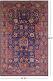 Blue Persian Fine Serapi Handmade Wool Rug - 11' 11" X 18' 7" - Golden Nile