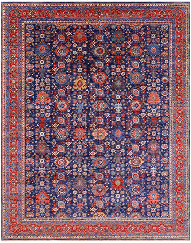 Persian Fine Serapi Hand Knotted Wool Rug - 11' 10