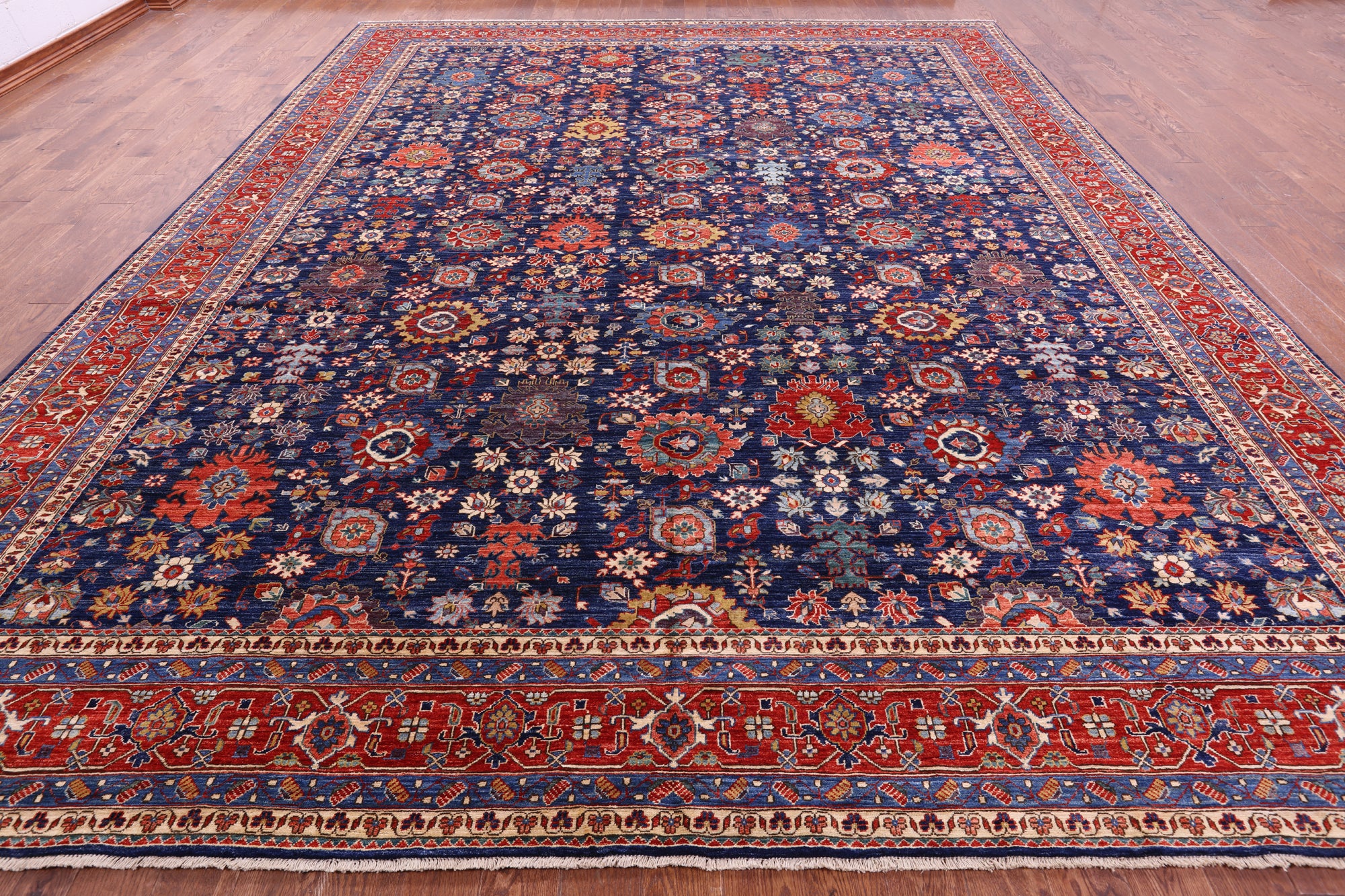 Persian Fine Serapi Hand Knotted Wool Rug - 11' 10" X 14' 9" - Golden Nile