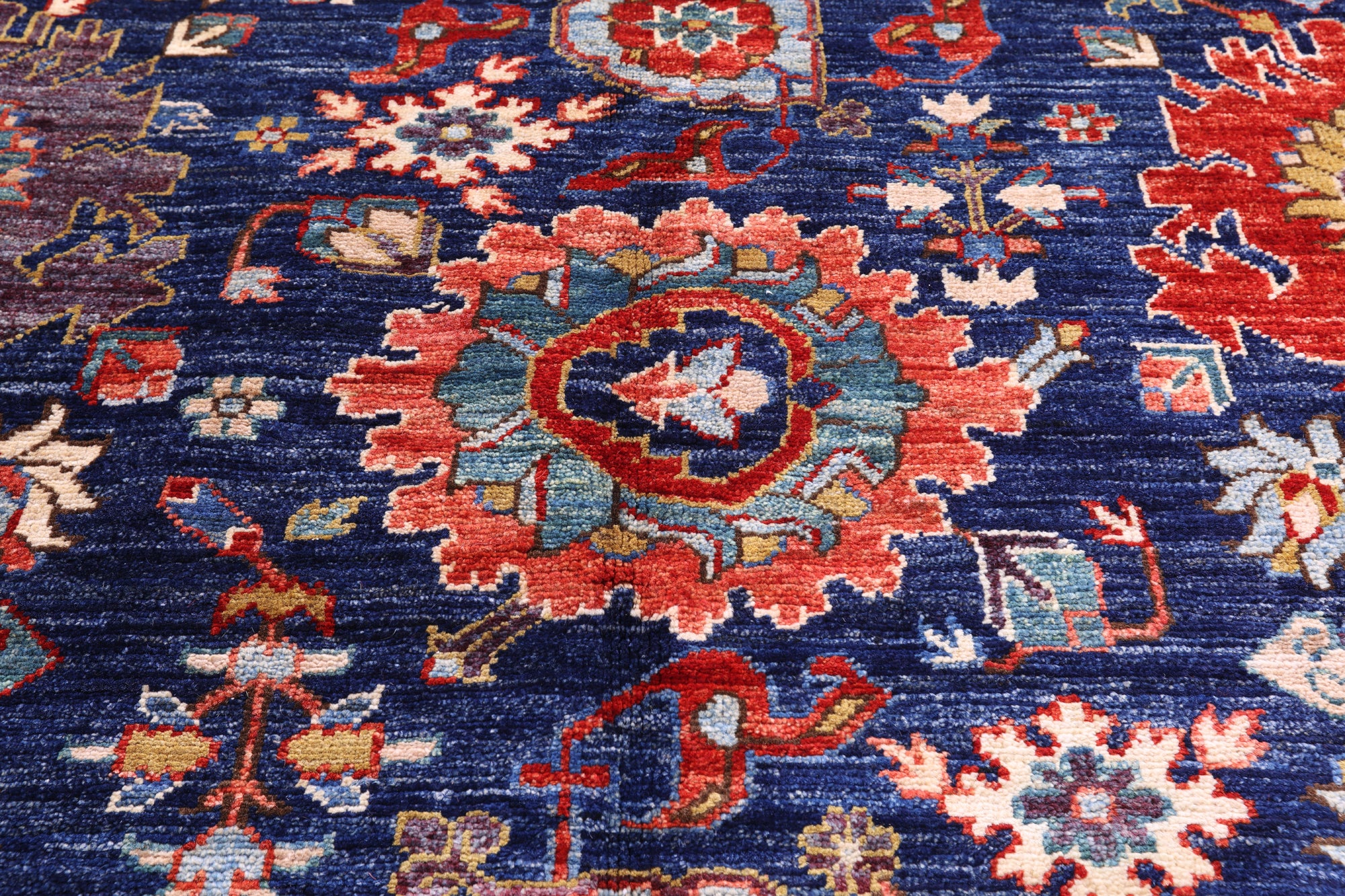 Persian Fine Serapi Hand Knotted Wool Rug - 11' 10" X 14' 9" - Golden Nile