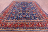 Blue Persian Fine Serapi Hand Knotted Wool Rug - 9' 10" X 13' 7" - Golden Nile