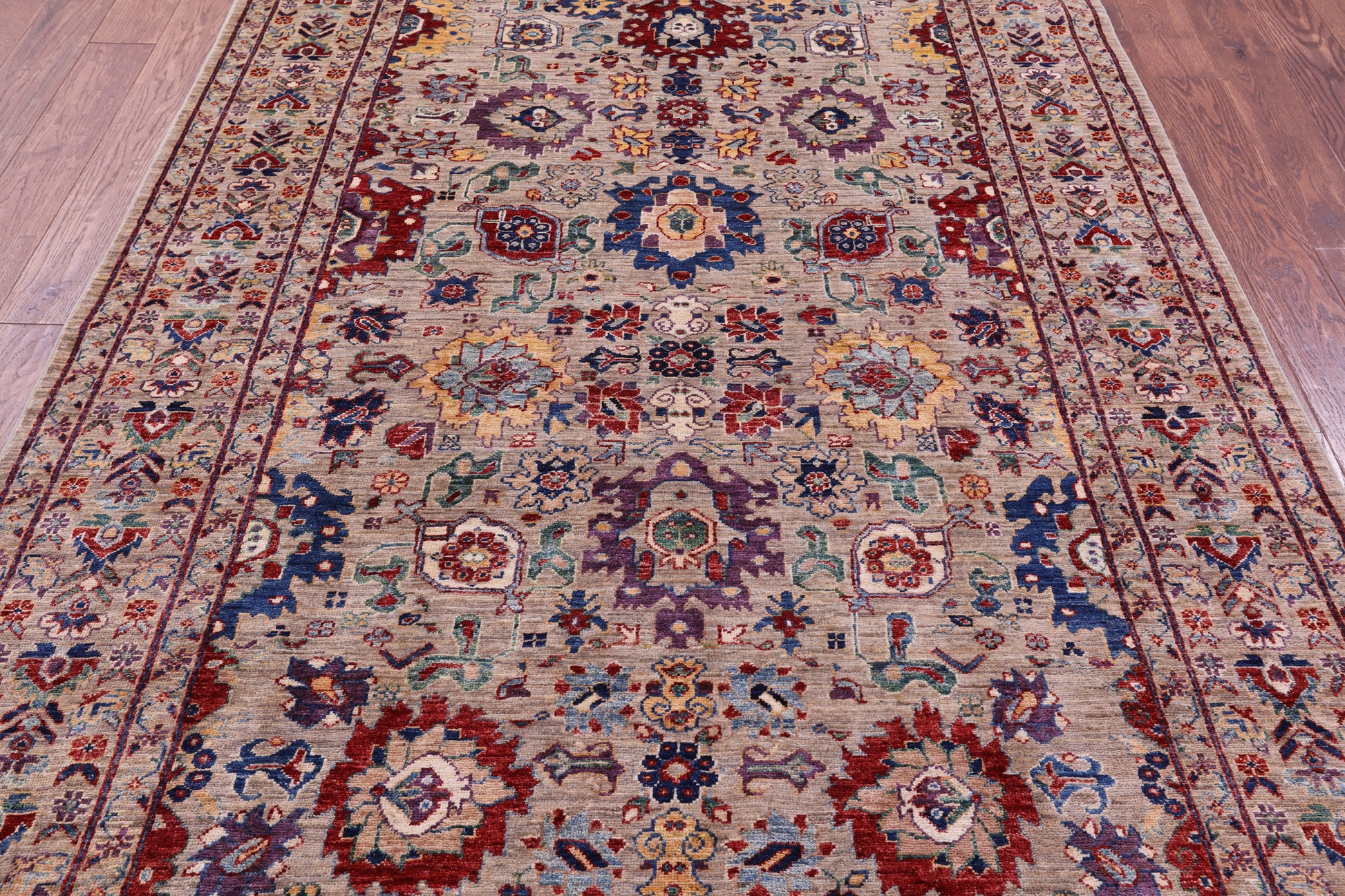 Persian Fine Serapi Handmade Wool Rug - 5' 10" X 8' 11" - Golden Nile