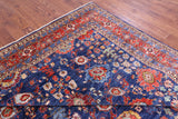 Blue Persian Fine Serapi Hand Knotted Wool Rug - 9' 11" X 13' 2" - Golden Nile