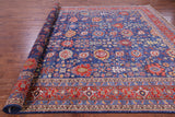 Blue Persian Fine Serapi Hand Knotted Wool Rug - 9' 11" X 13' 2" - Golden Nile