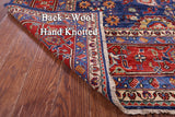 Blue Persian Fine Serapi Hand Knotted Wool Rug - 9' 11" X 13' 2" - Golden Nile