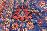 Blue Persian Fine Serapi Hand Knotted Wool Rug - 9' 11" X 13' 2" - Golden Nile