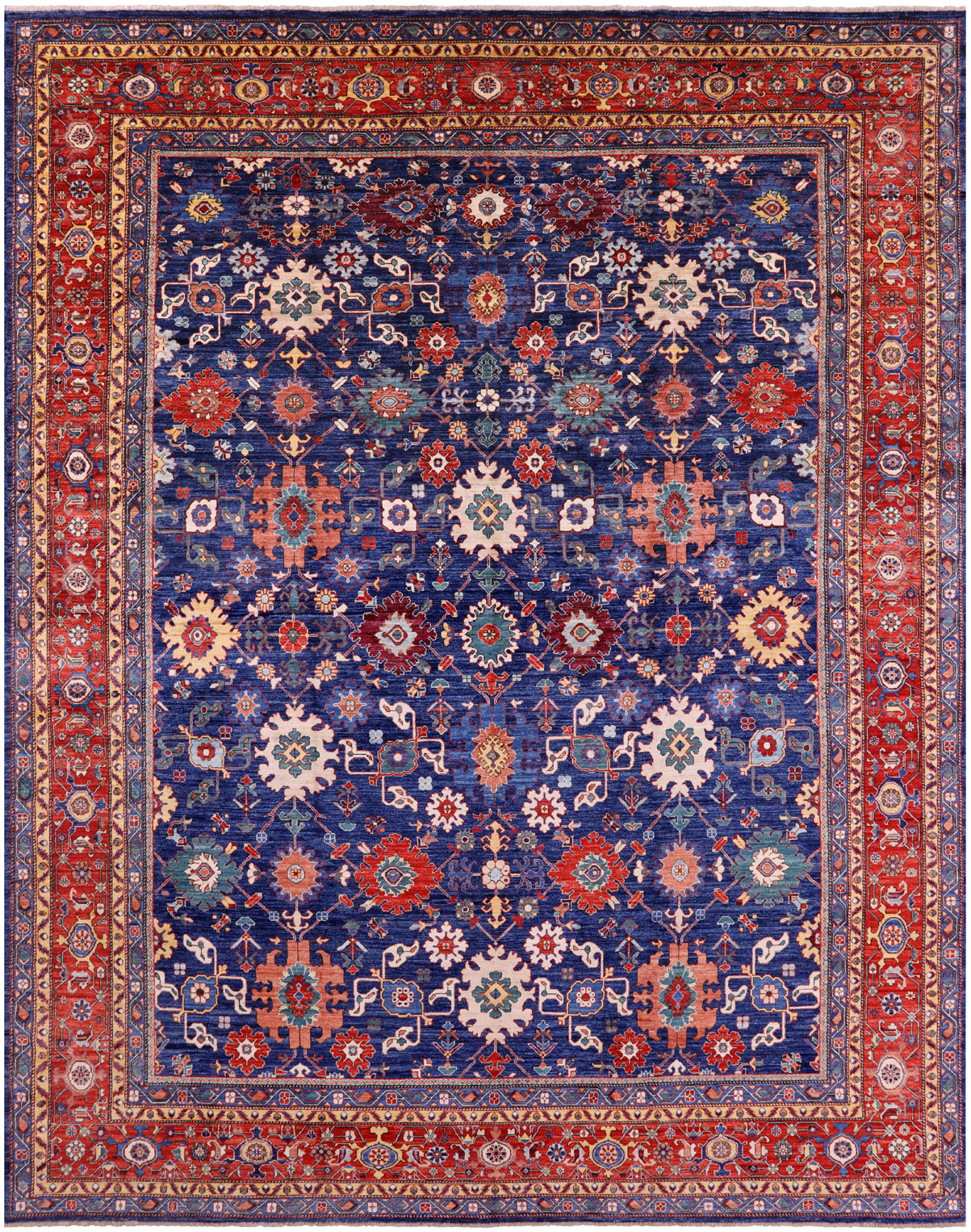 Persian Fine Serapi Hand Knotted Wool Rug - 11' 10" X 14' 11" - Golden Nile