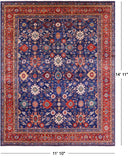 Persian Fine Serapi Hand Knotted Wool Rug - 11' 10" X 14' 11" - Golden Nile