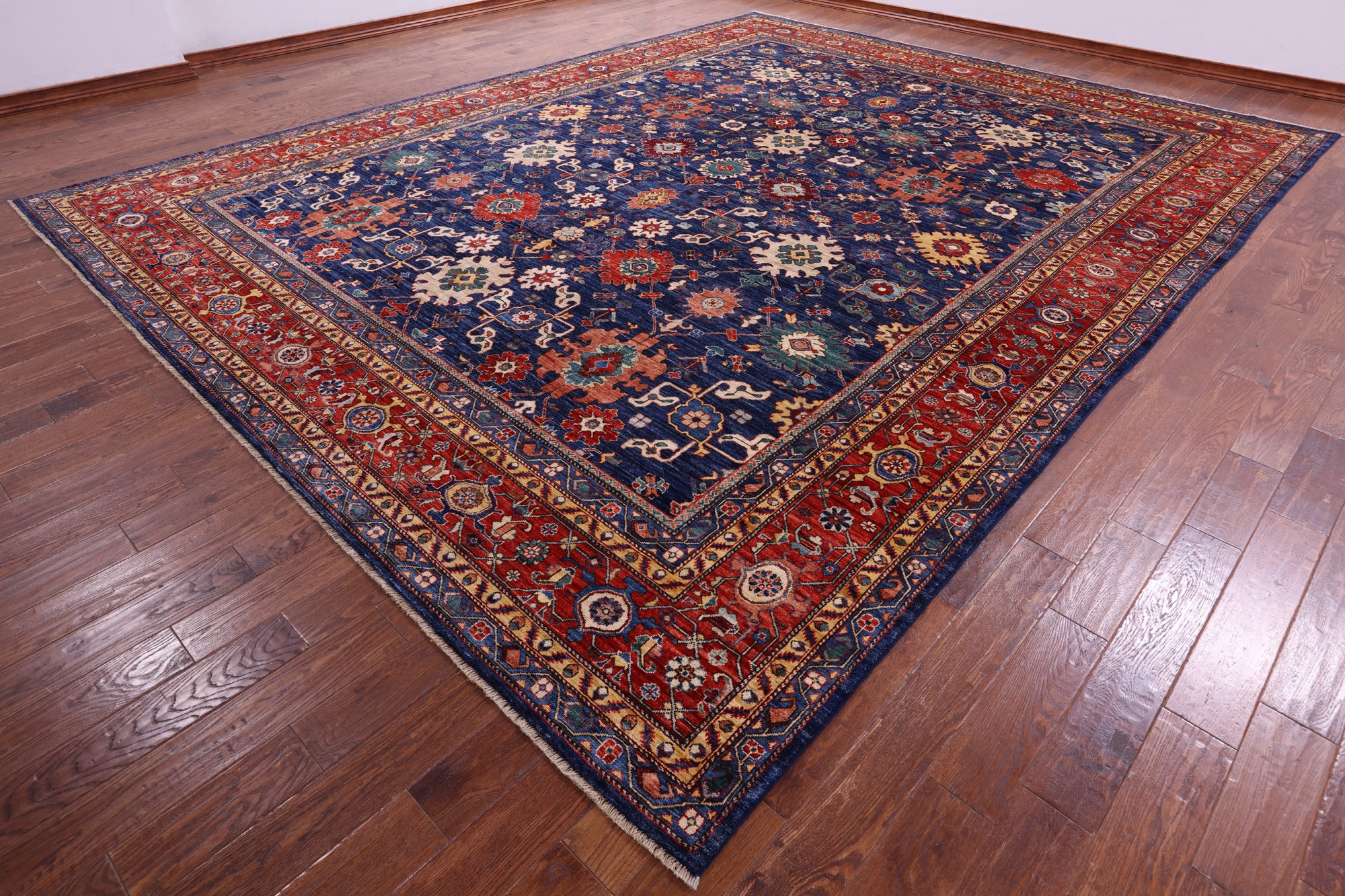 Persian Fine Serapi Hand Knotted Wool Rug - 11' 10" X 14' 11" - Golden Nile