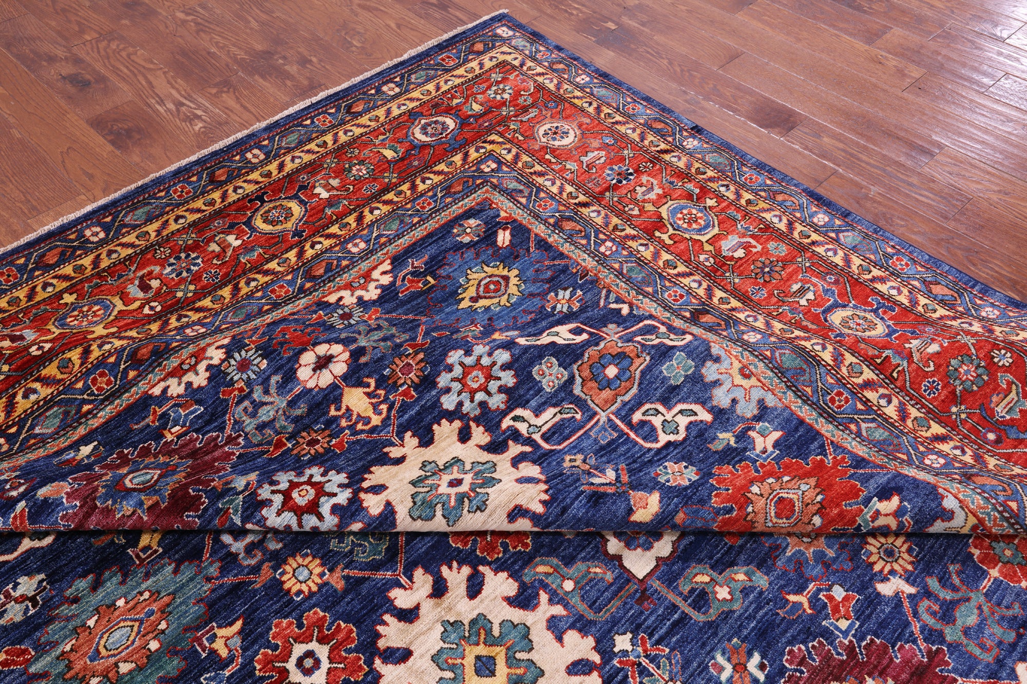 Persian Fine Serapi Hand Knotted Wool Rug - 11' 10" X 14' 11" - Golden Nile