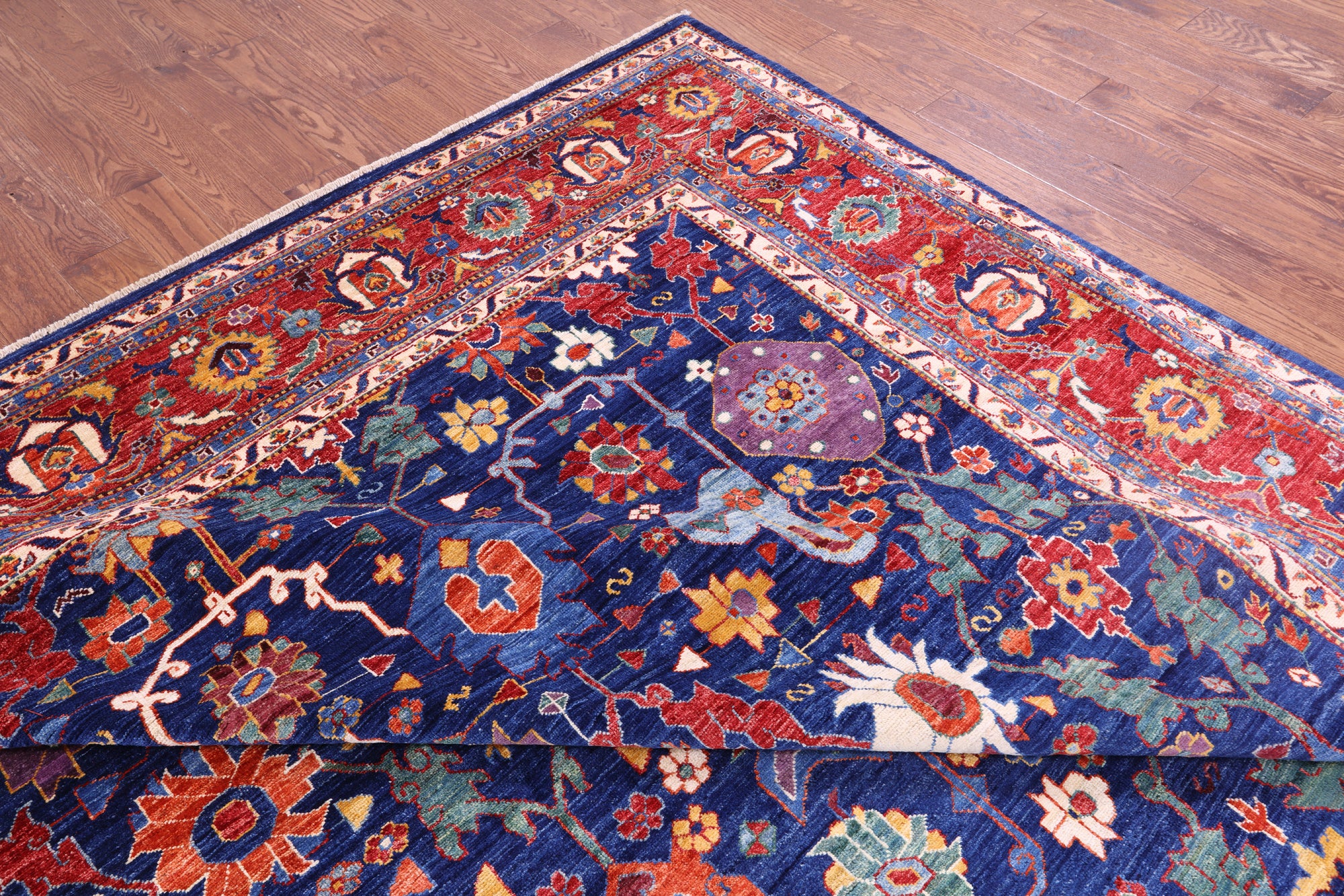 Persian Fine Serapi Handmade Wool Rug - 11' 9" X 15' 0" - Golden Nile
