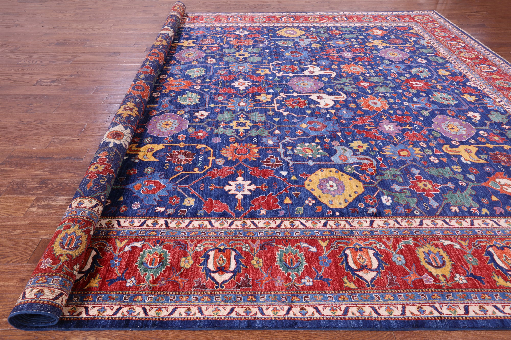 Persian Fine Serapi Handmade Wool Rug - 11' 9" X 15' 0" - Golden Nile