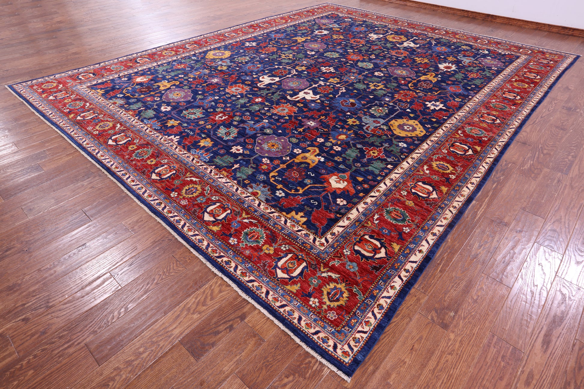 Persian Fine Serapi Handmade Wool Rug - 11' 9" X 15' 0" - Golden Nile