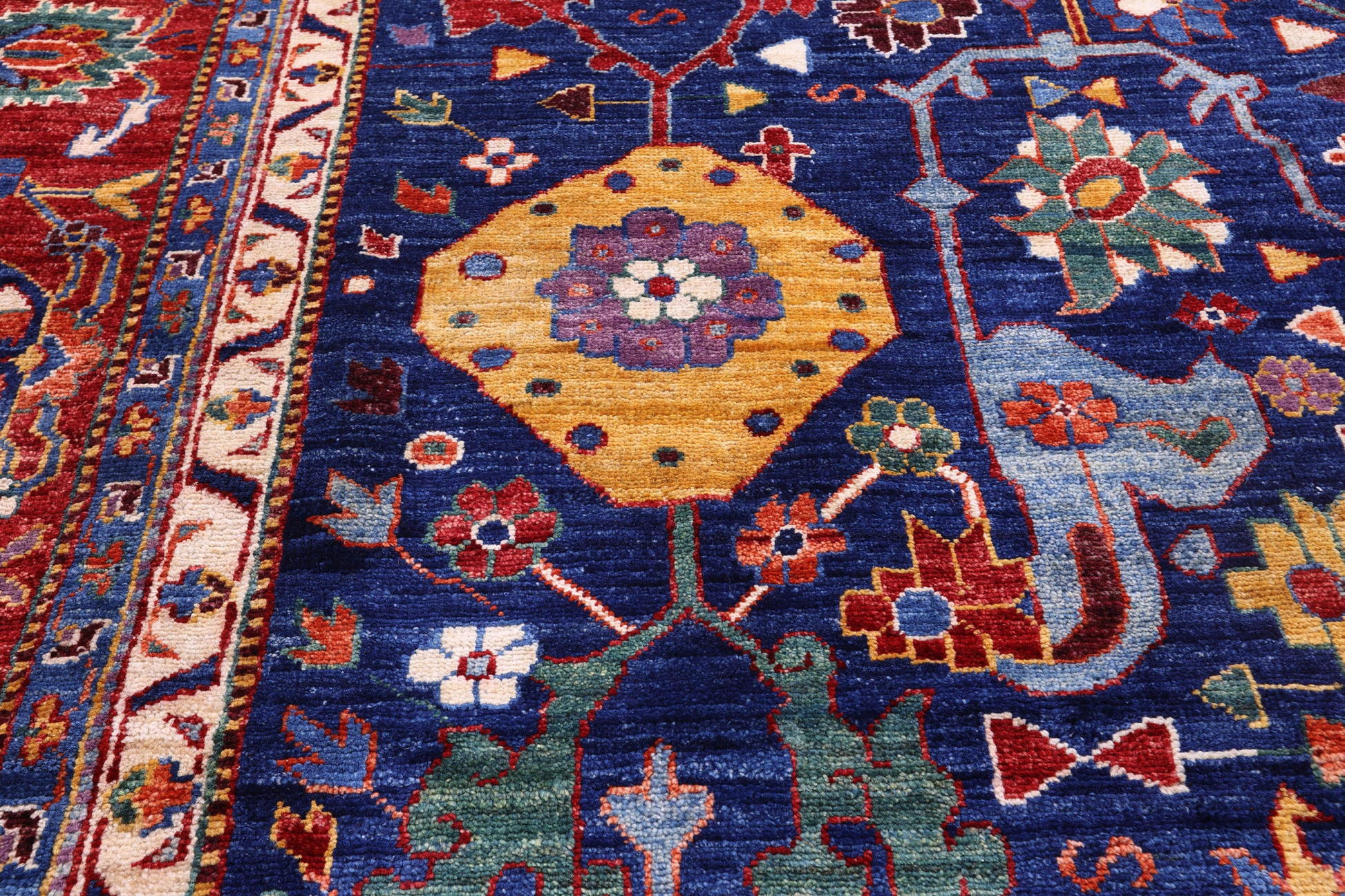 Persian Fine Serapi Handmade Wool Rug - 11' 9" X 15' 0" - Golden Nile