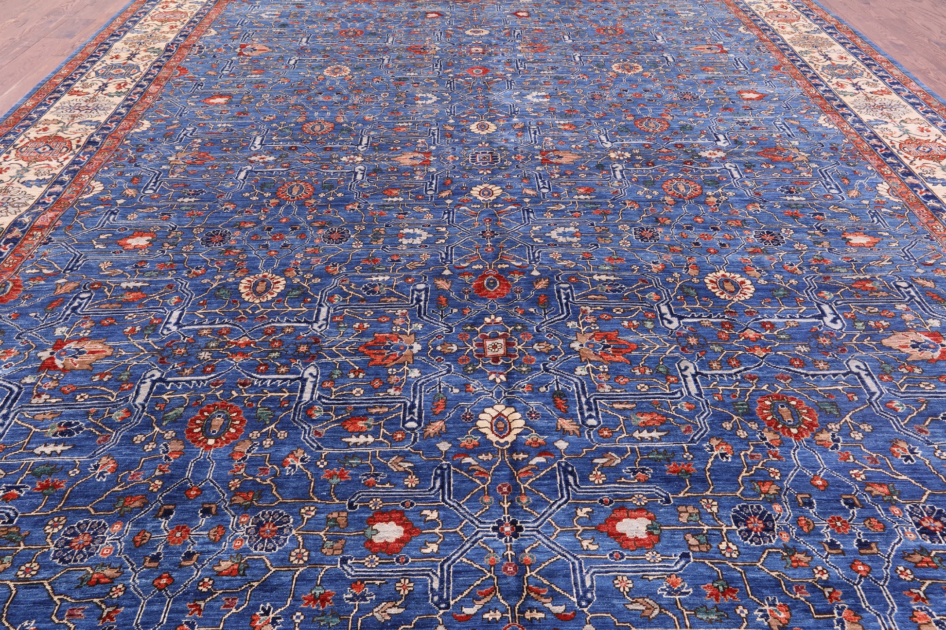 Persian Fine Serapi Hand Knotted Wool Rug - 11' 10" X 15' 10" - Golden Nile