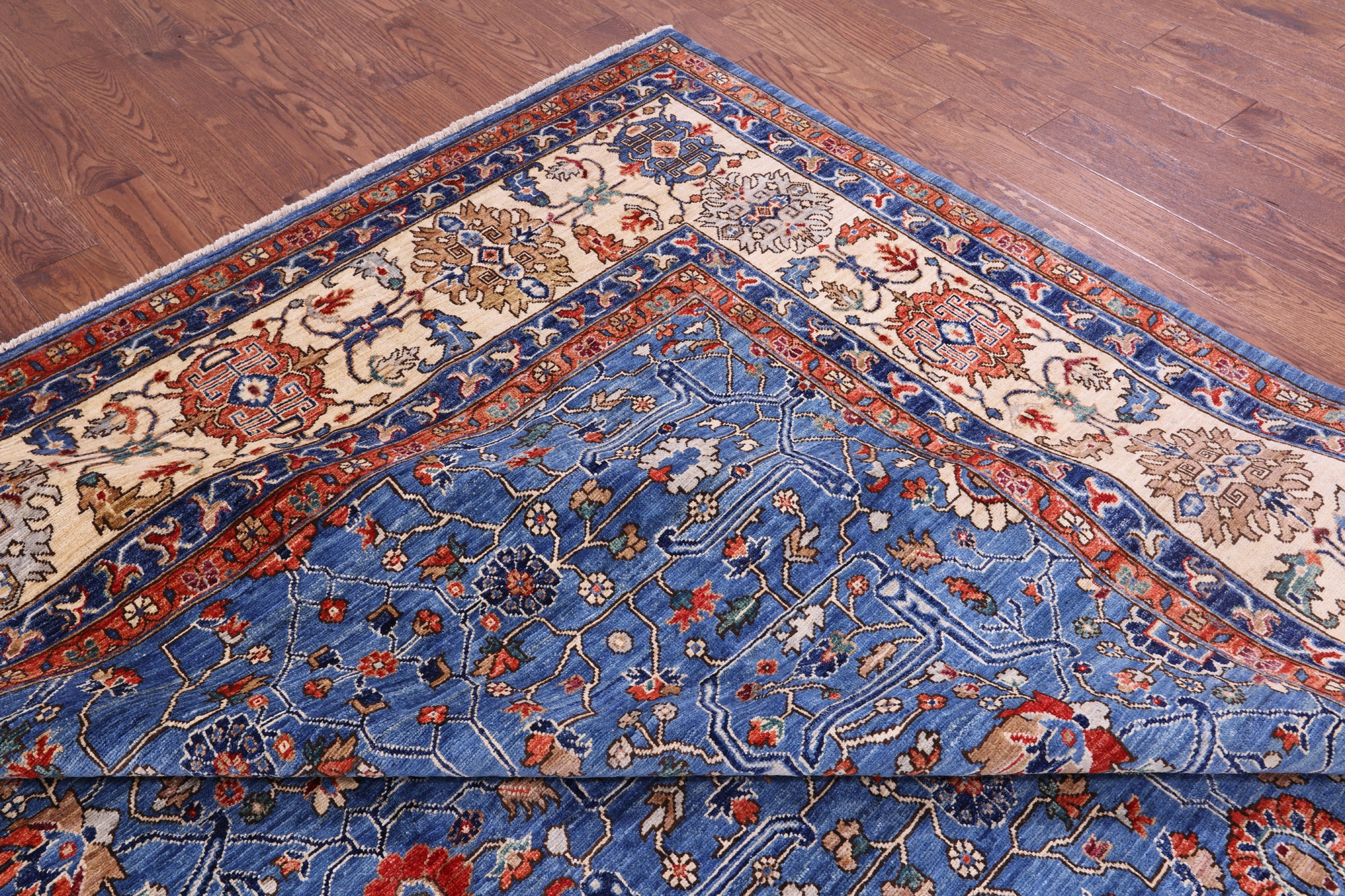 Persian Fine Serapi Hand Knotted Wool Rug - 11' 10" X 15' 10" - Golden Nile