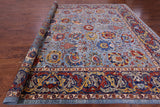 Blue Persian Fine Serapi Hand Knotted Wool Rug - 12' 0" X 14' 10" - Golden Nile