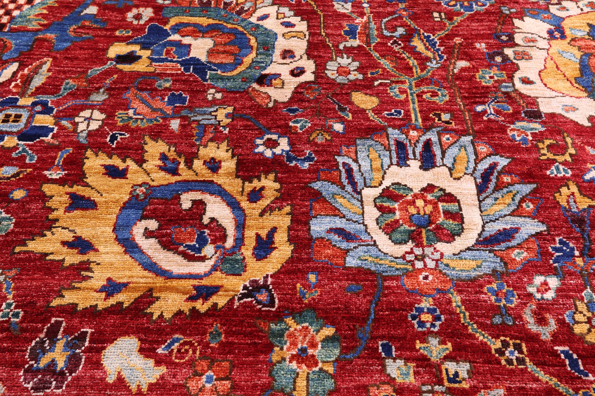 Persian Fine Serapi Hand Knotted Wool Rug - 11' 11" X 14' 7" - Golden Nile