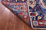 Blue Exotic Birds Persian Fine Serapi Hand Knotted Wool Rug - 12' 1" X 14' 8" - Golden Nile