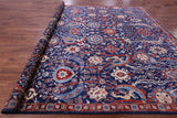 Blue Exotic Birds Persian Fine Serapi Hand Knotted Wool Rug - 12' 1" X 14' 8" - Golden Nile