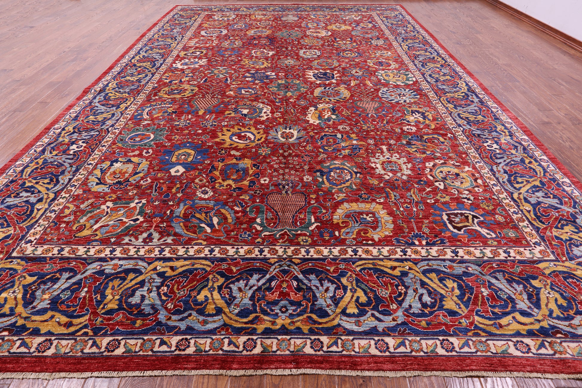 Persian Fine Serapi Hand Knotted Wool Rug - 11' 8" X 17' 5" - Golden Nile