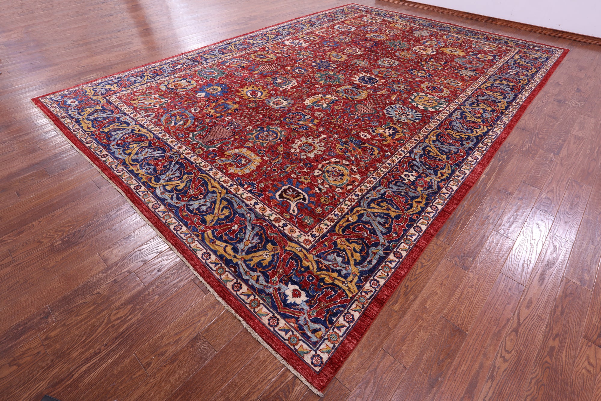 Persian Fine Serapi Hand Knotted Wool Rug - 11' 8" X 17' 5" - Golden Nile